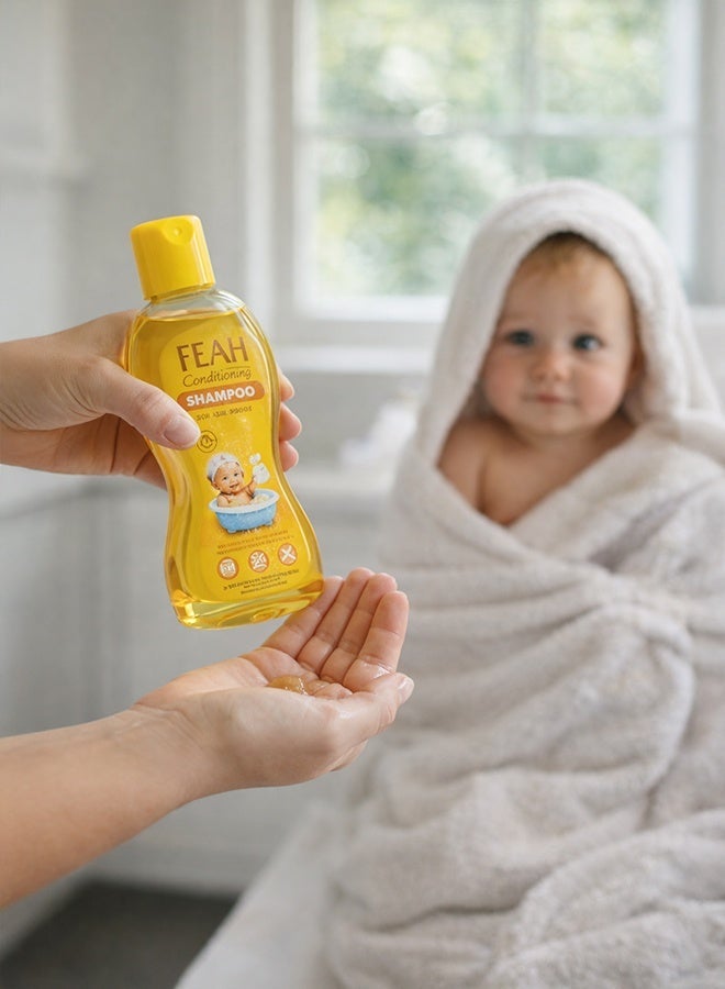 FEAH شامبو فياه 200 مل تركيبة لطيفة خالية من الدموع لشعر الأطفال الناعم والمرن والصحي - Image 5